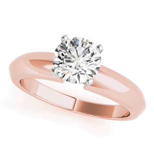Brilliant Solitaires Round Diamond Engagement Ring — 9K/18K Gold & Platinum