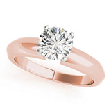 Brilliant Solitaires Round Diamond Engagement Ring — 9K/18K Gold & Platinum