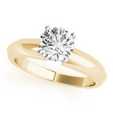 Brilliant Solitaires Round Diamond Engagement Ring — 9K/18K Gold & Platinum
