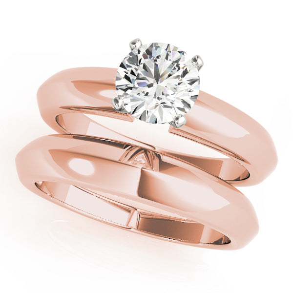 Brilliant Solitaires Round Diamond Engagement Ring — 9K/18K Gold & Platinum