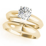 Brilliant Solitaires Round Diamond Engagement Ring — 9K/18K Gold & Platinum