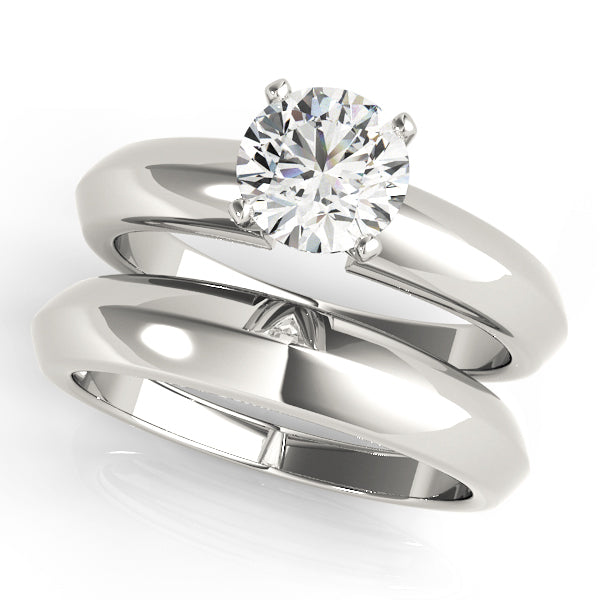 Brilliant Solitaires Round Diamond Engagement Ring — 9K/18K Gold & Platinum