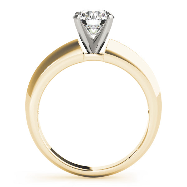 Brilliant Solitaires Round Diamond Engagement Ring — 9K/18K Gold & Platinum