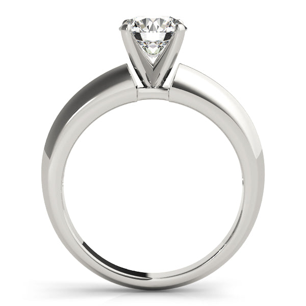 Brilliant Solitaires Round Diamond Engagement Ring — 9K/18K Gold & Platinum