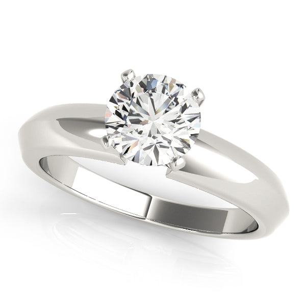 Brilliant Solitaires Round Diamond Engagement Ring — 9K/18K Gold & Platinum