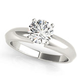 Brilliant Solitaires Round Diamond Engagement Ring — 9K/18K Gold & Platinum