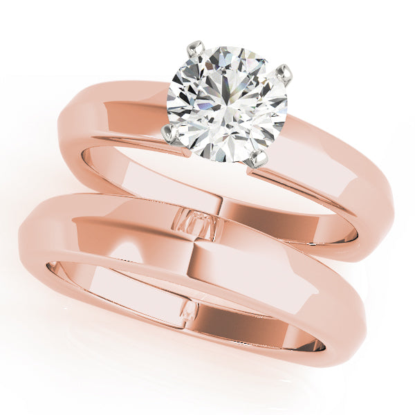 Majestic Solitaires Round Diamond Engagement Ring — 9K/18K Gold & Platinum