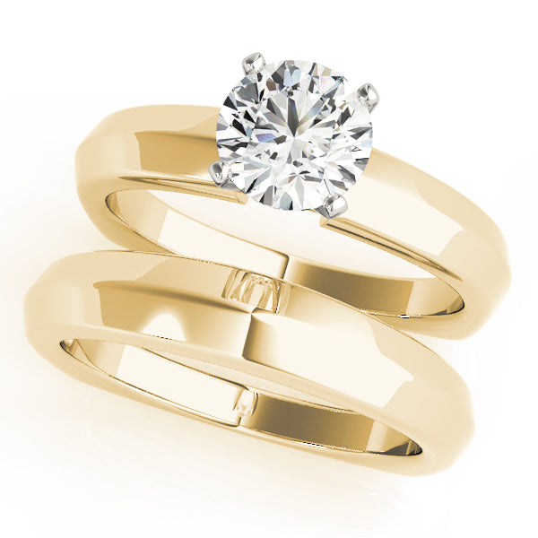 Majestic Solitaires Round Diamond Engagement Ring — 9K/18K Gold & Platinum
