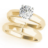 Majestic Solitaires Round Diamond Engagement Ring — 9K/18K Gold & Platinum