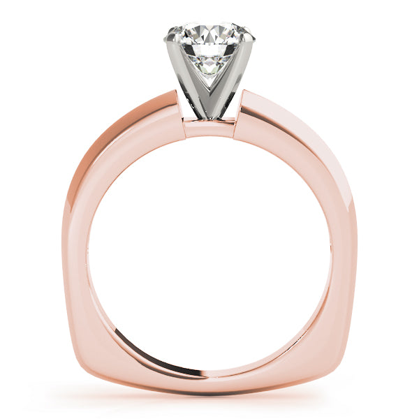 Majestic Solitaires Round Diamond Engagement Ring — 9K/18K Gold & Platinum