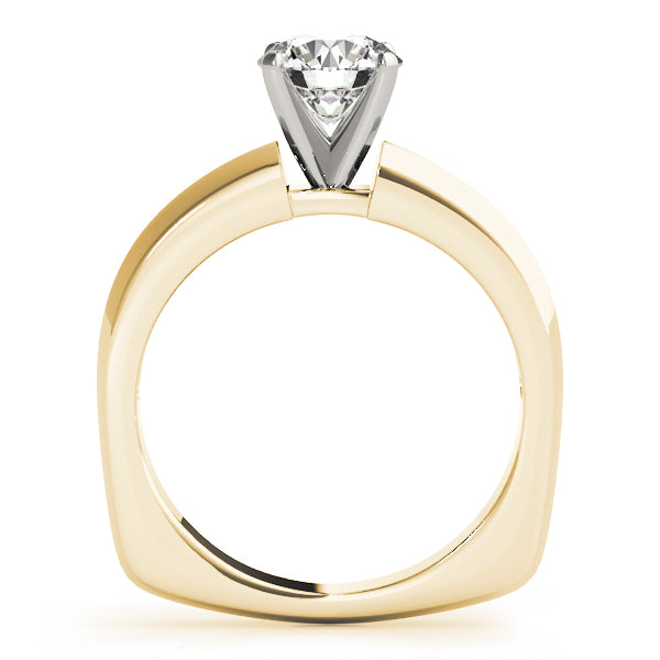 Majestic Solitaires Round Diamond Engagement Ring — 9K/18K Gold & Platinum