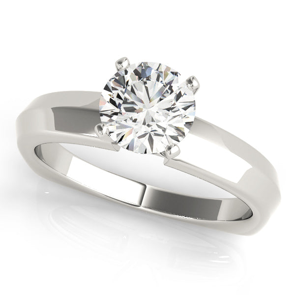 Majestic Solitaires Round Diamond Engagement Ring — 9K/18K Gold & Platinum