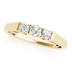Prong Set Half Eternity Ring in Gold & Platinum