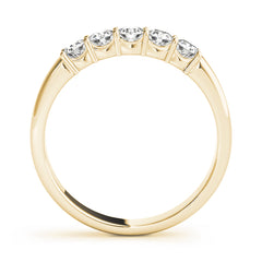 Prong Set Half Eternity Ring in Gold & Platinum