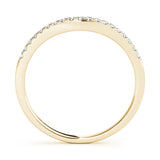 Curved Bands Half Eternity Ring in Gold & Platinum