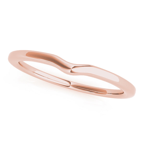 Curved Wedding Gold Band