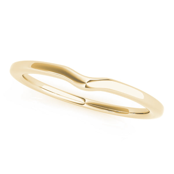 Curved Wedding Gold Band