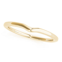 Curved Wedding Gold Band