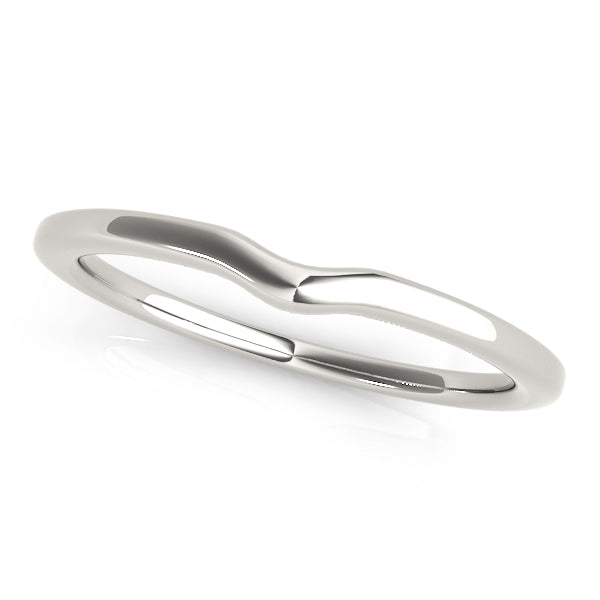 Curved Wedding Gold Band