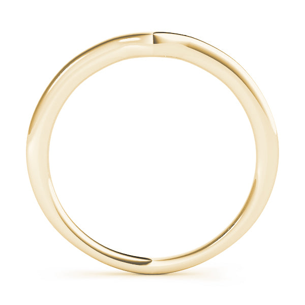 Curved Wedding Gold Band