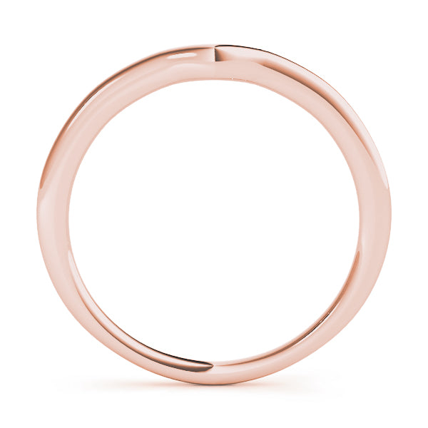 Curved Wedding Gold Band