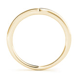 Curved Wedding Gold Band