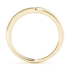Curved Wedding Gold Band