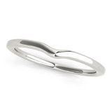 Curved Wedding Gold Band