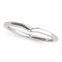 Curved Wedding Gold Band