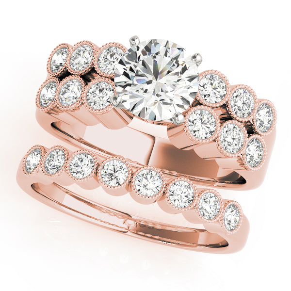 Statement Multi-Row Round Diamond Engagement Ring — 9K/18K Gold & Platinum