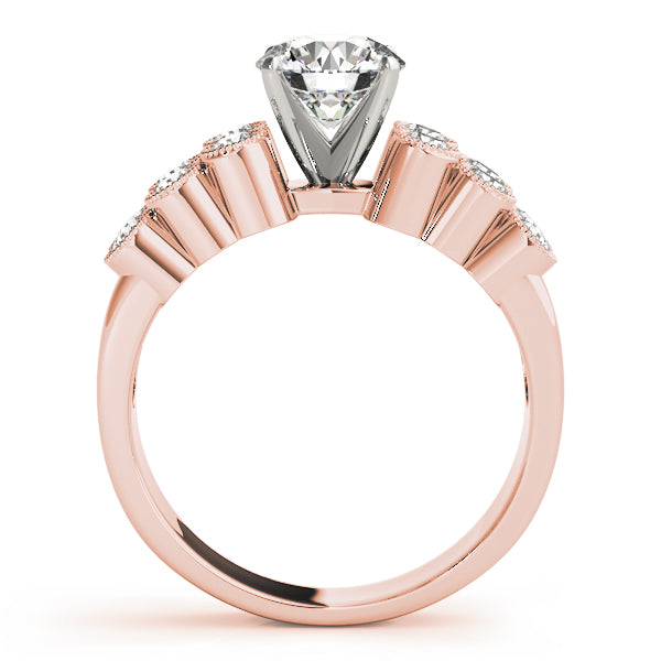 Statement Multi-Row Round Diamond Engagement Ring — 9K/18K Gold & Platinum