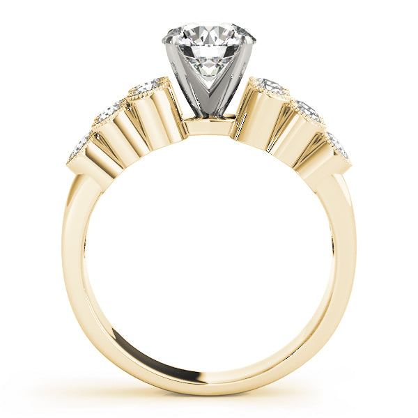 Statement Multi-Row Round Diamond Engagement Ring — 9K/18K Gold & Platinum