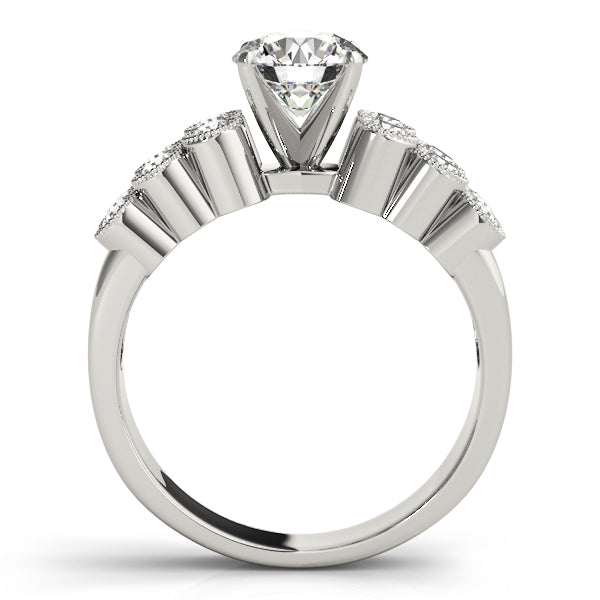 Statement Multi-Row Round Diamond Engagement Ring — 9K/18K Gold & Platinum
