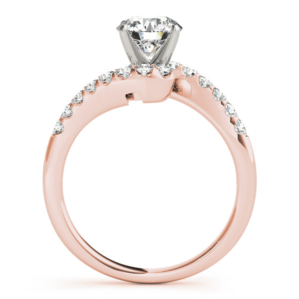 Lustrous Bypass Round Diamond Engagement Ring — 9K/18K Gold & Platinum
