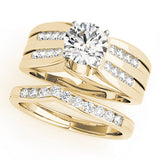 Opulent Multi-Row Round Diamond Engagement Ring — 9K/18K Gold & Platinum