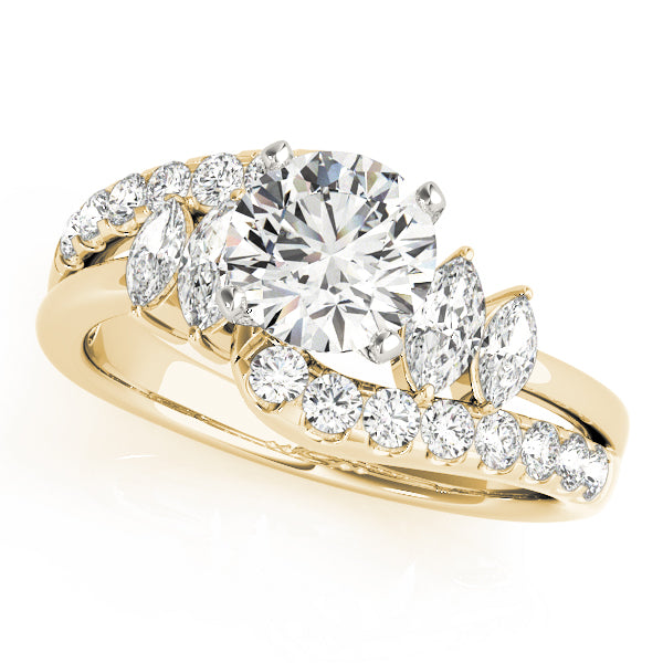 Celestial Fancy Shape Marquise Diamond Engagement Ring — 9K/18K Gold & Platinum