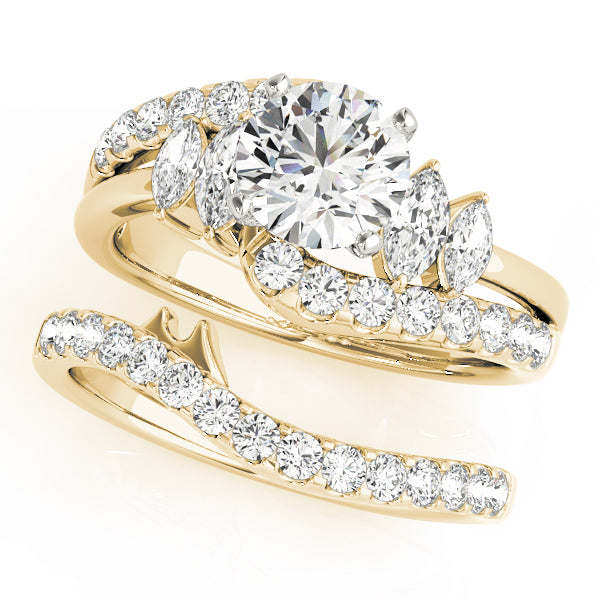 Celestial Fancy Shape Marquise Diamond Engagement Ring — 9K/18K Gold & Platinum