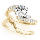 Crowned Fancy Shape Marquise Diamond Engagement Ring — 9K/18K Gold & Platinum