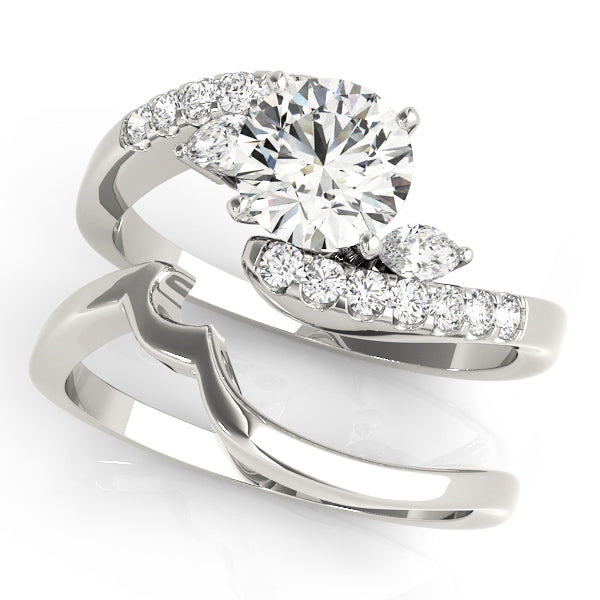 Crowned Fancy Shape Marquise Diamond Engagement Ring — 9K/18K Gold & Platinum