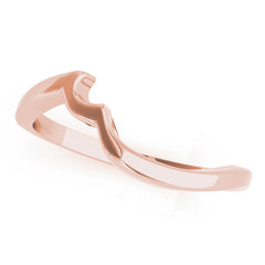 Curved Wedding Gold Band
