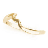 Curved Wedding Gold Band