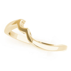 Curved Wedding Gold Band