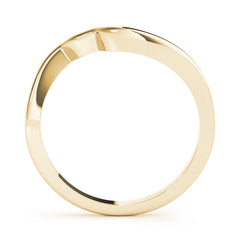 Curved Wedding Gold Band