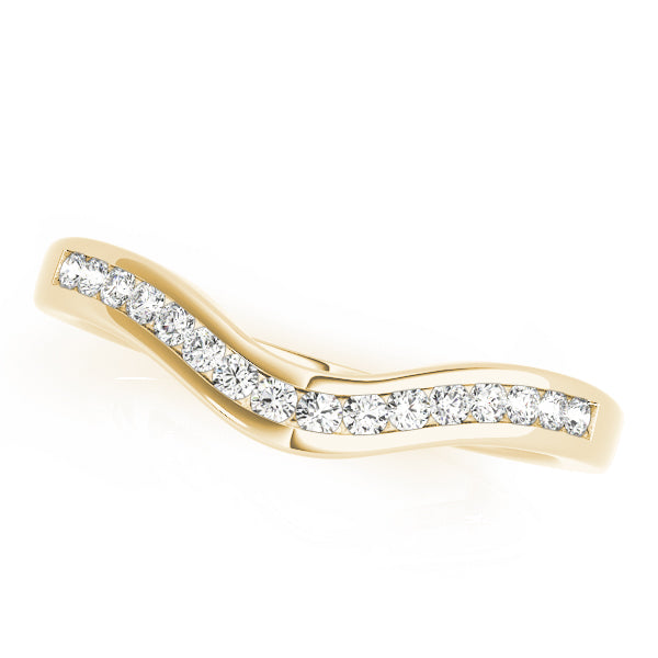 Channel Set Half Eternity Ring in Gold & Platinum