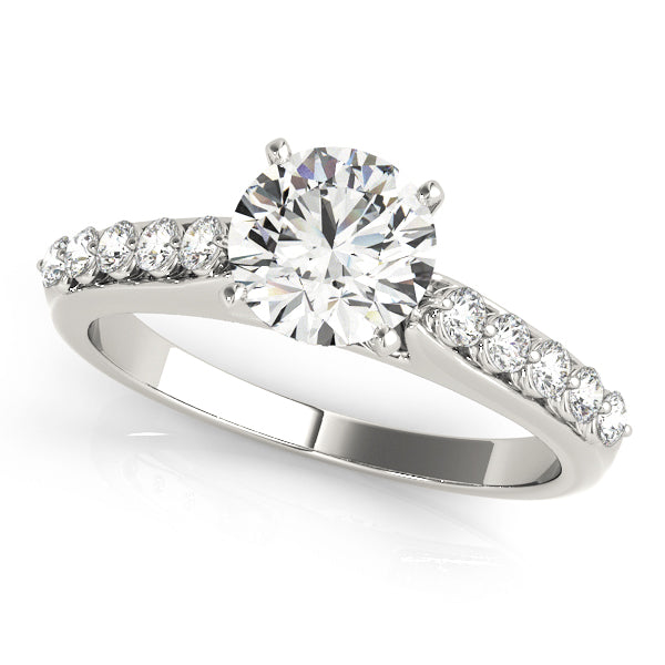 Dazzling Prong-Set Round Diamond Engagement Ring — 9K/18K Gold & Platinum