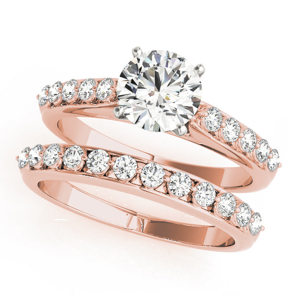 Dazzling Prong-Set Round Diamond Engagement Ring — 9K/18K Gold & Platinum