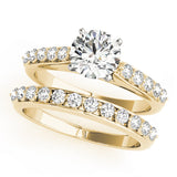 Dazzling Prong-Set Round Diamond Engagement Ring — 9K/18K Gold & Platinum