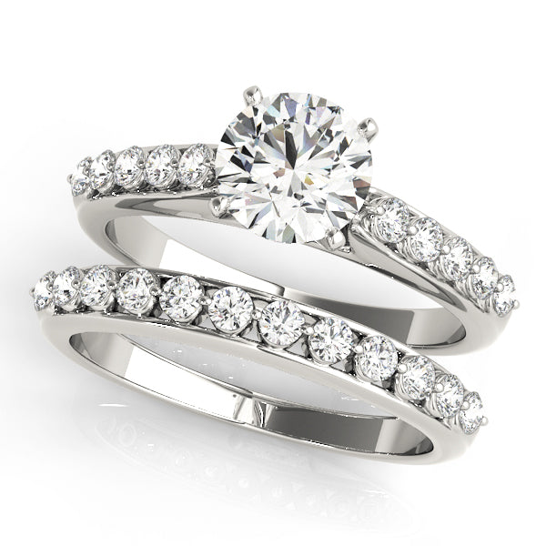 Dazzling Prong-Set Round Diamond Engagement Ring — 9K/18K Gold & Platinum