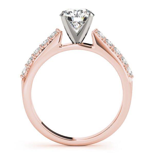 Dazzling Prong-Set Round Diamond Engagement Ring — 9K/18K Gold & Platinum