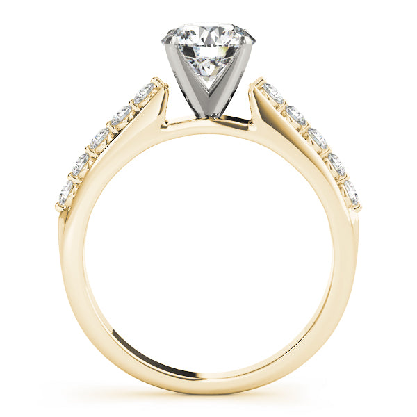 Dazzling Prong-Set Round Diamond Engagement Ring — 9K/18K Gold & Platinum